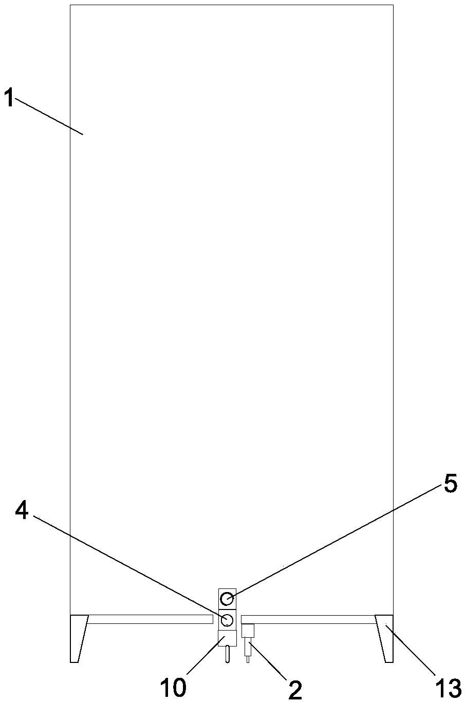 An instrument storage cabinet with an anti-dumping structure