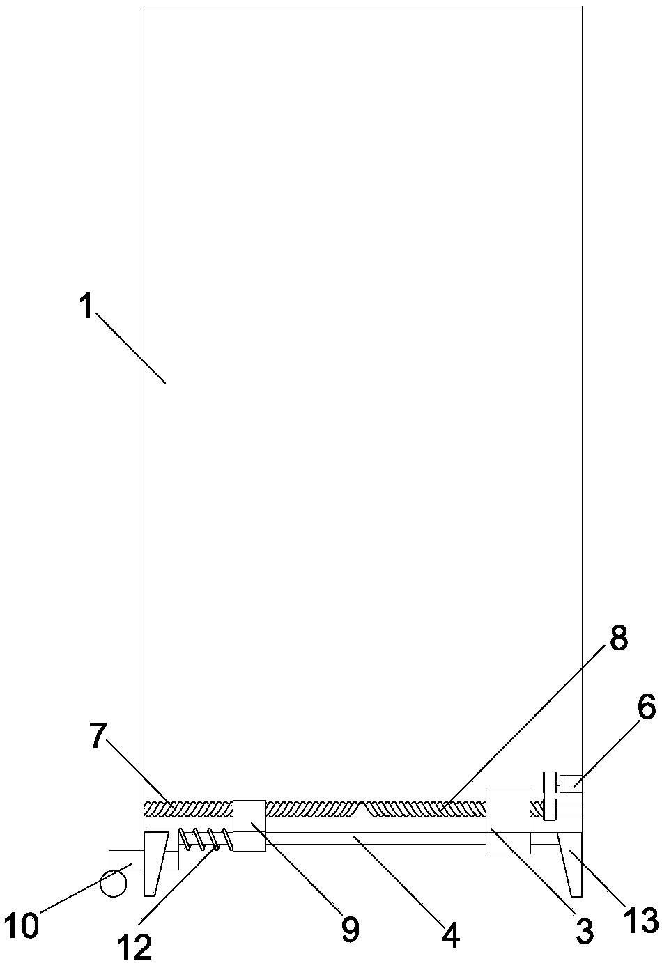 An instrument storage cabinet with an anti-dumping structure