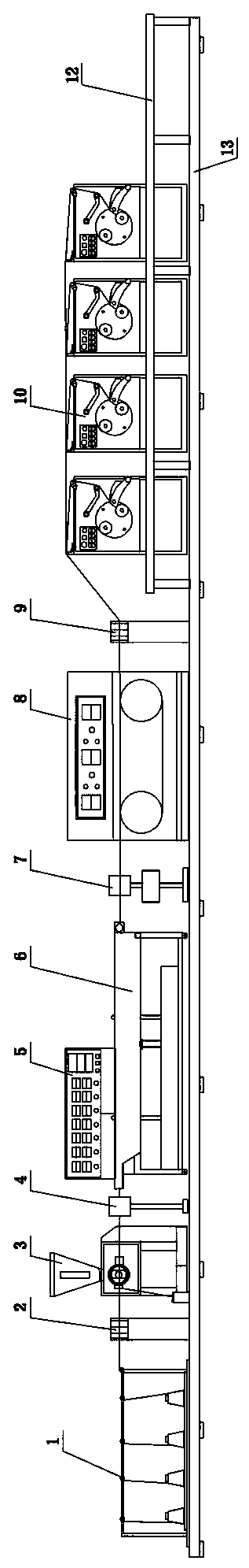 Plastic-covered silk thread production line