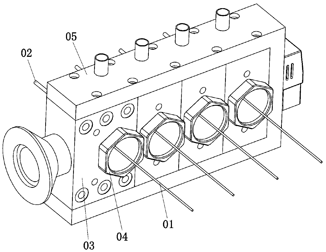 Plastic-covered silk thread production line