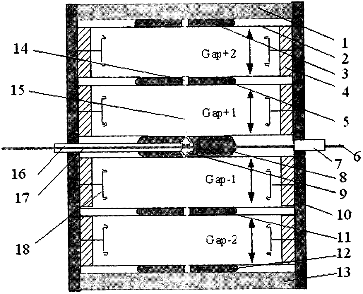 Multi-gap vacuum switch based on plasma jet triggering