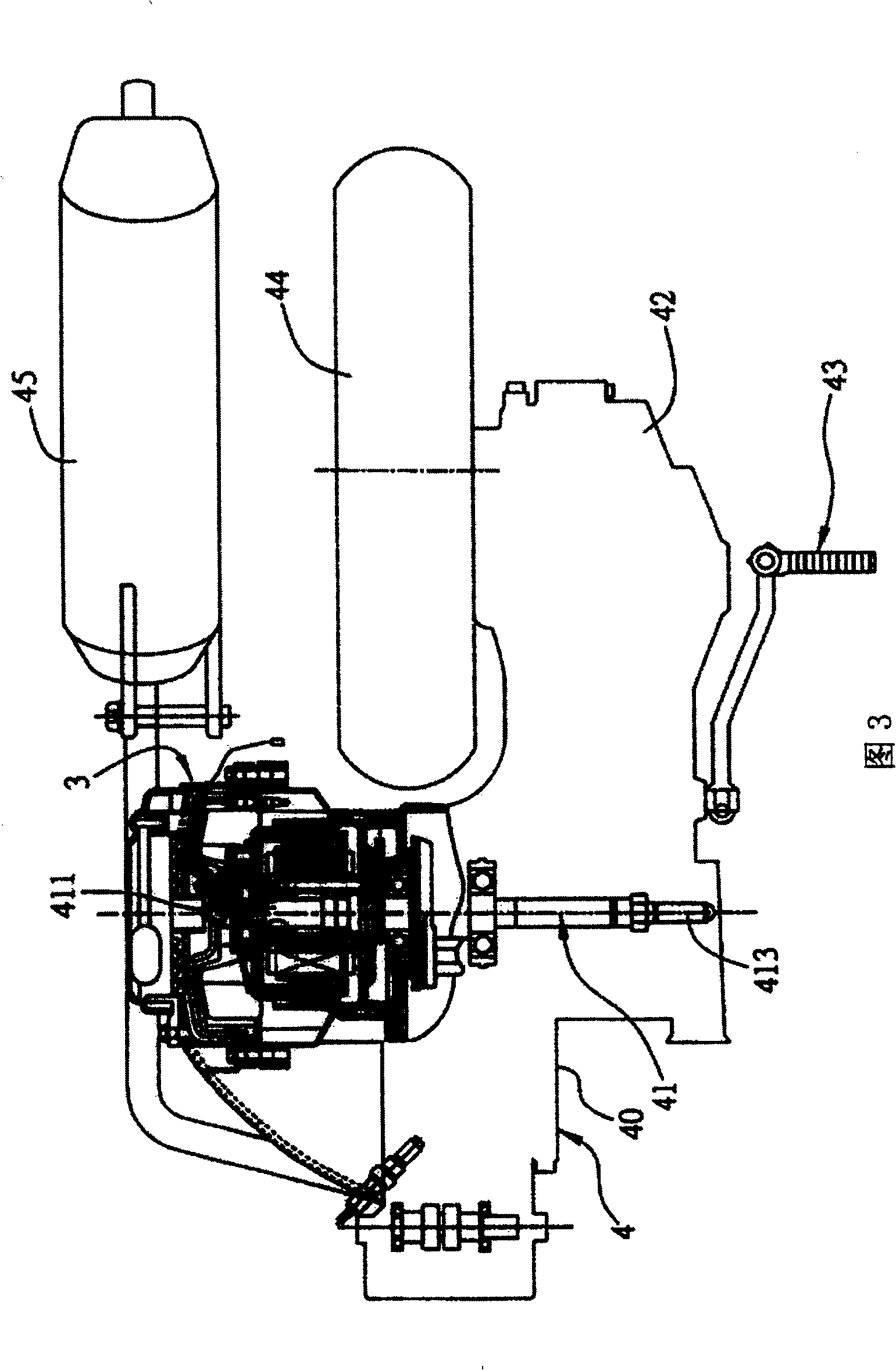 Composite power unit of engine