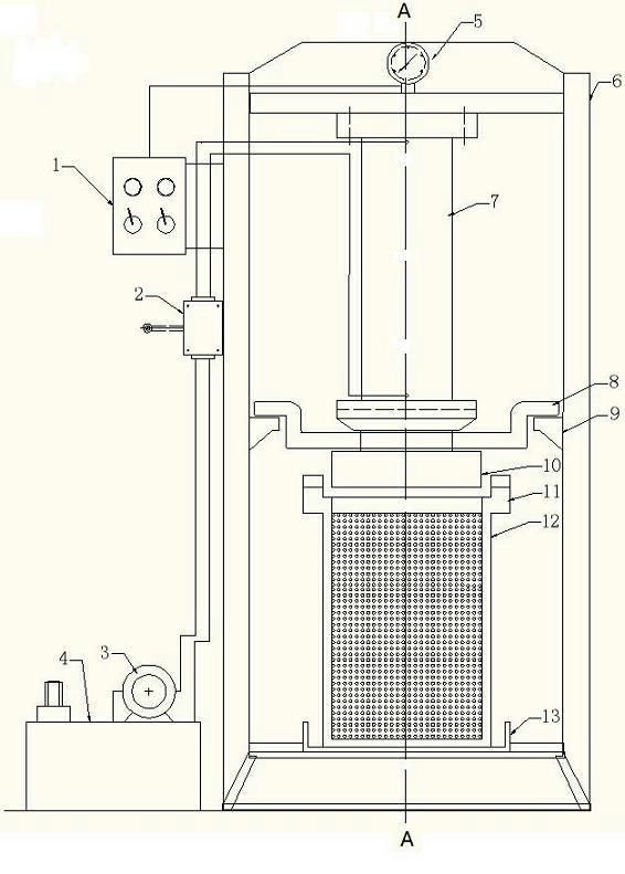 Vertical microporous oil press and control device thereof