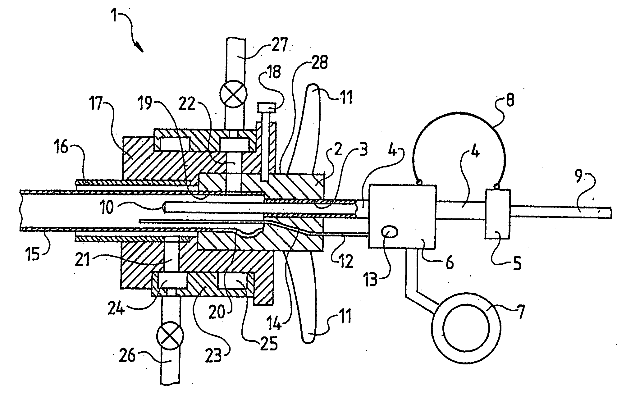 Removable resectoscope provided with an external shaft