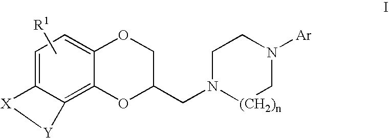 Antidepressant arylpiperazine derivatives of hetrocycle-fused benzodioxans