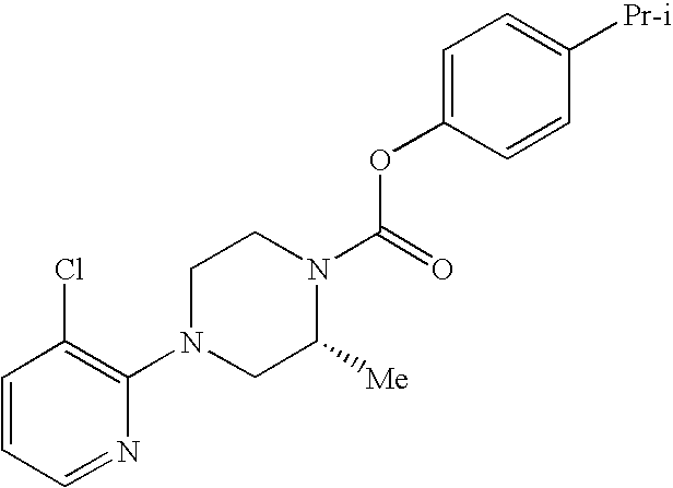 Substitued piperazine carbamates