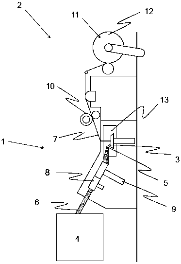 False twisting device for open-end spinning device