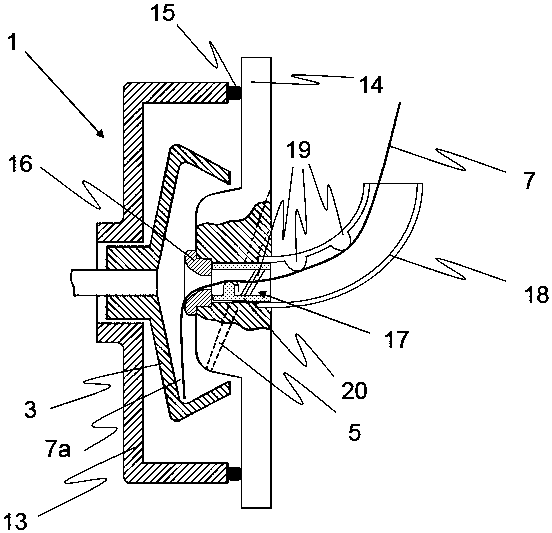 False twisting device for open-end spinning device