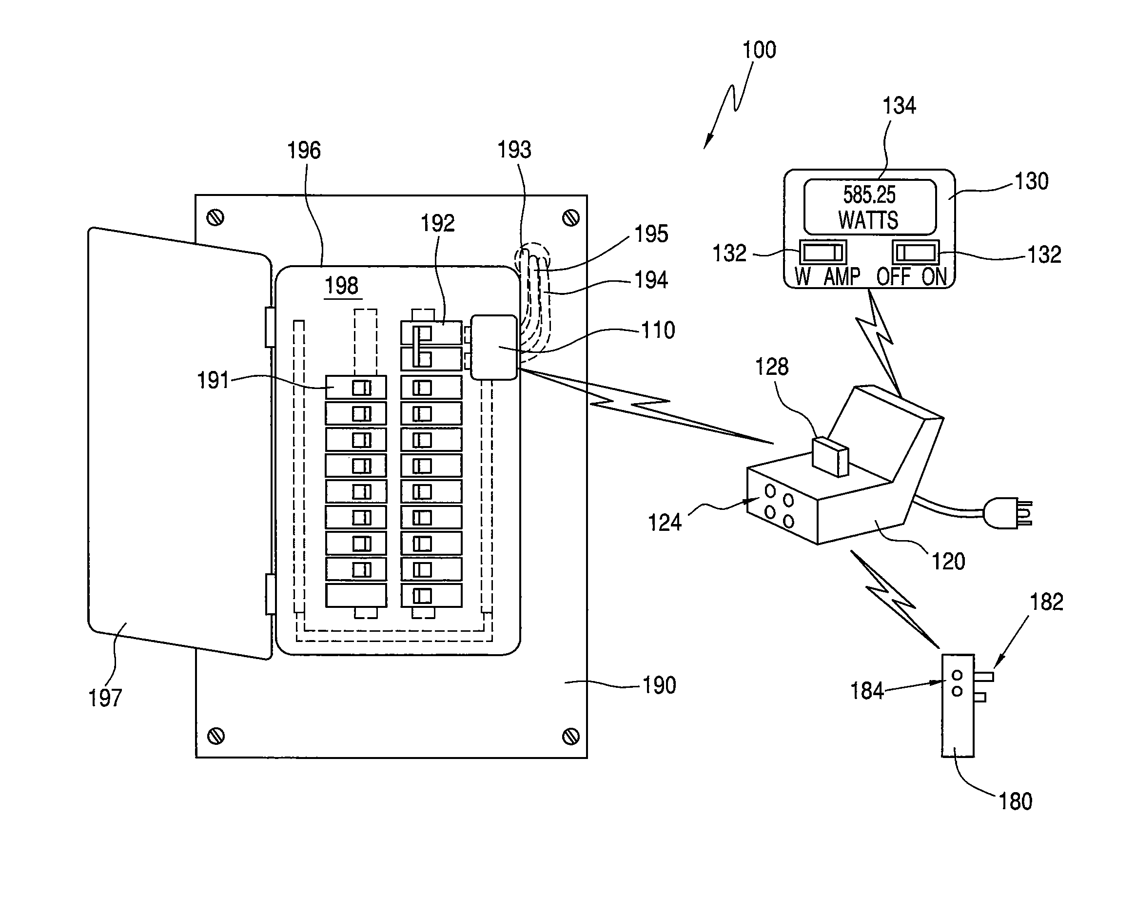 System and method for monitoring electrical power usage in an electrical power infrastructure of a building