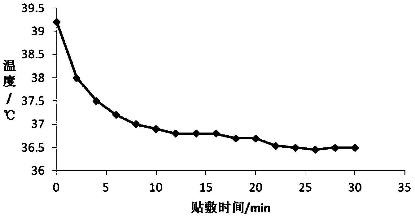 Ammonium chloride cooling patch and preparation method thereof