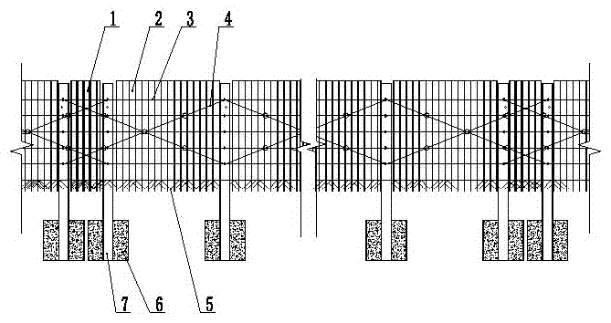 Afforestation windbreak of strong wind area and afforestation method using the windbreak