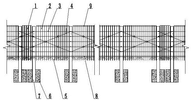 Afforestation windbreak of strong wind area and afforestation method using the windbreak