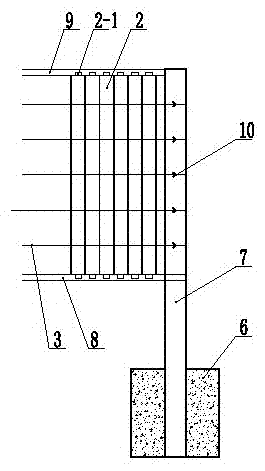 Afforestation windbreak of strong wind area and afforestation method using the windbreak