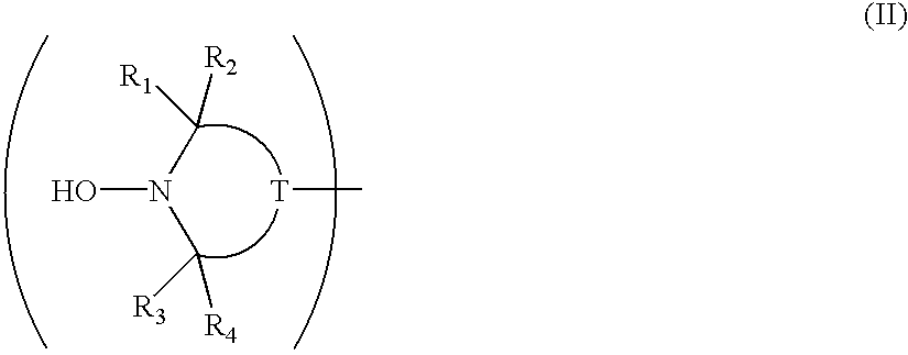 Polyester and polyamide compositions of low residual aldehyde content