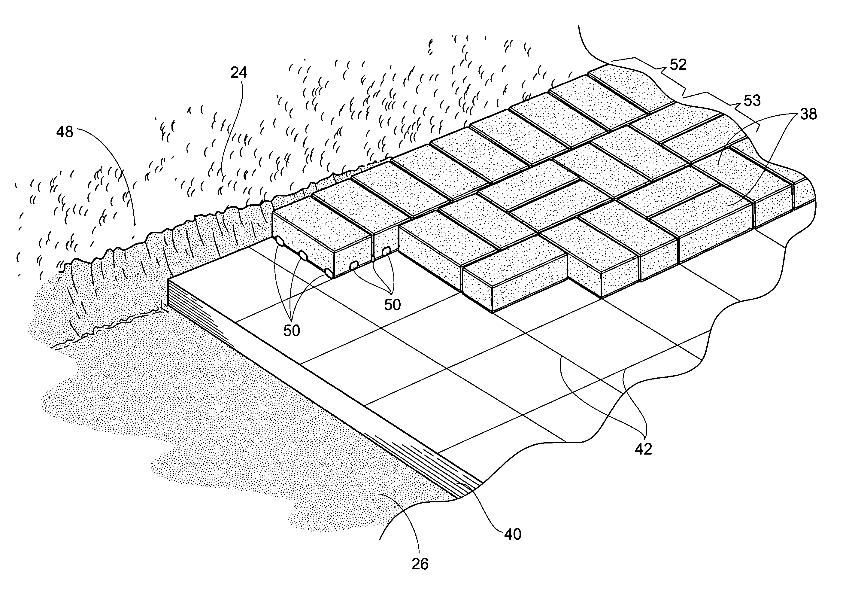 Method for installing paving blocks