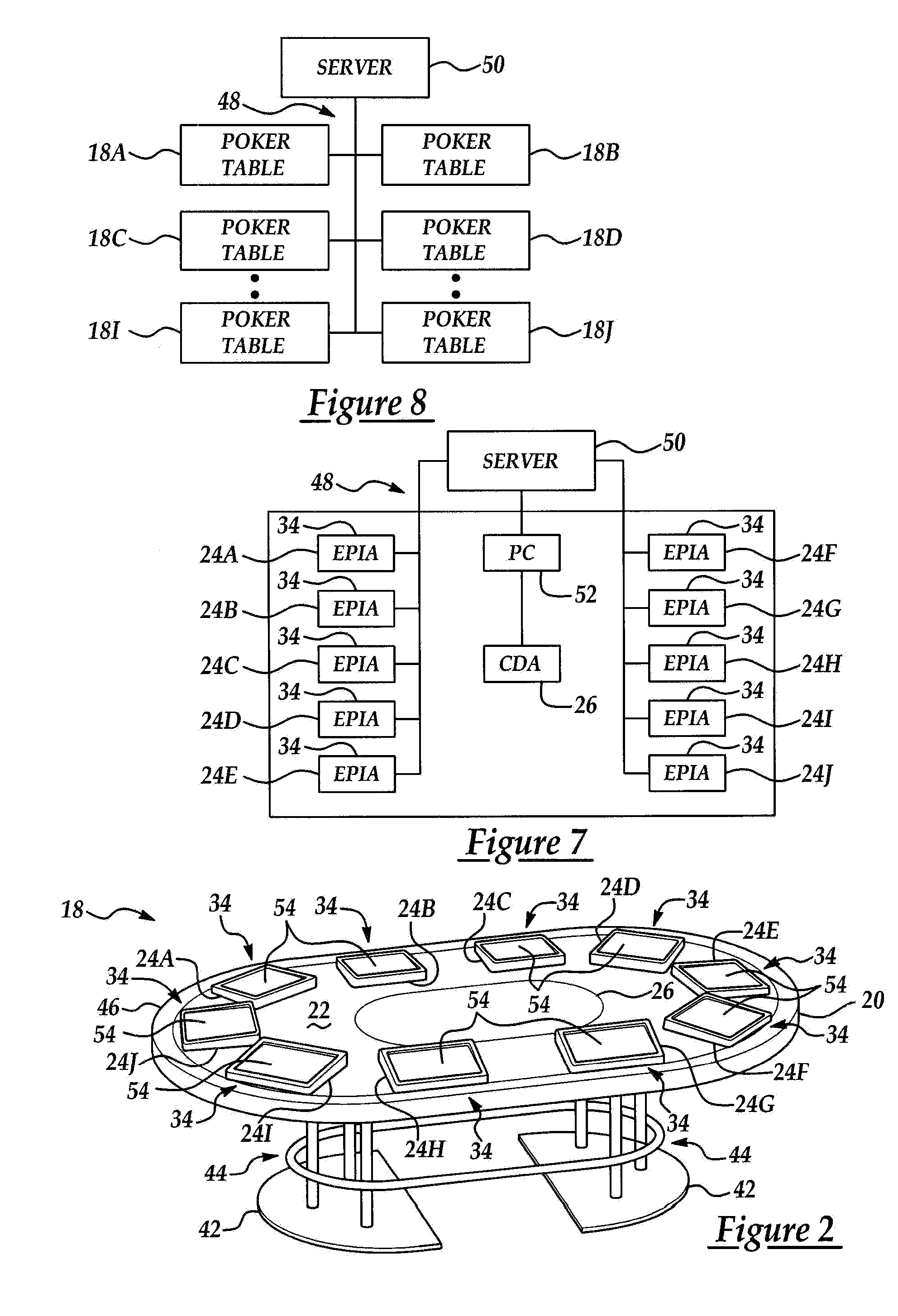 System and method for providing a host console for adjust a pot or chip stack of a player of an electronic card game