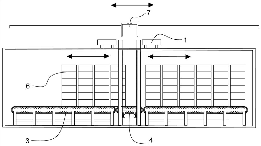 Fully automatic block ice warehouse entering and delivering device