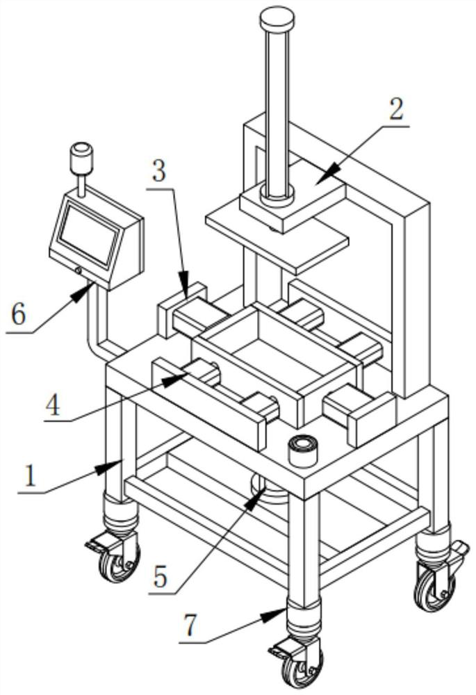 Packaging box flattening device