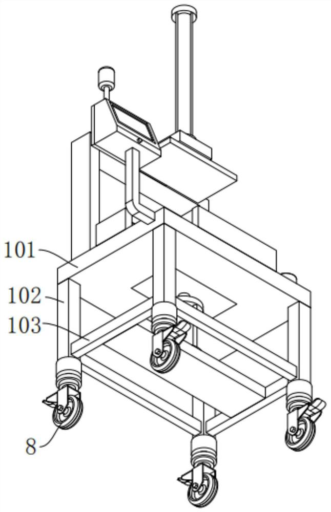 Packaging box flattening device