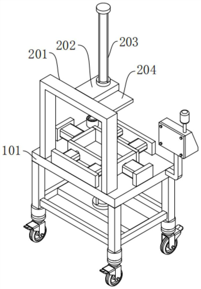 Packaging box flattening device