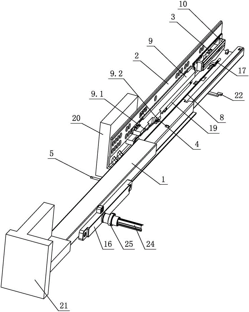 Synchronization device for drawer slide rail system