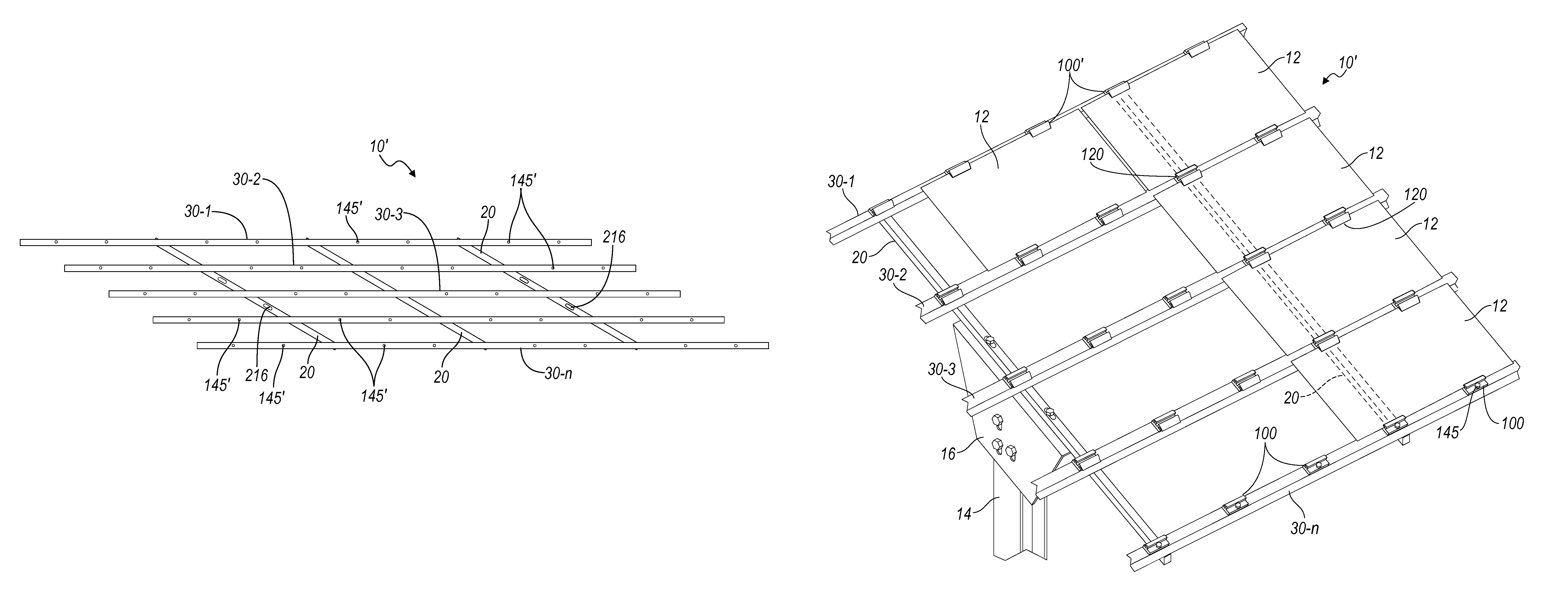 Support system for solar panels