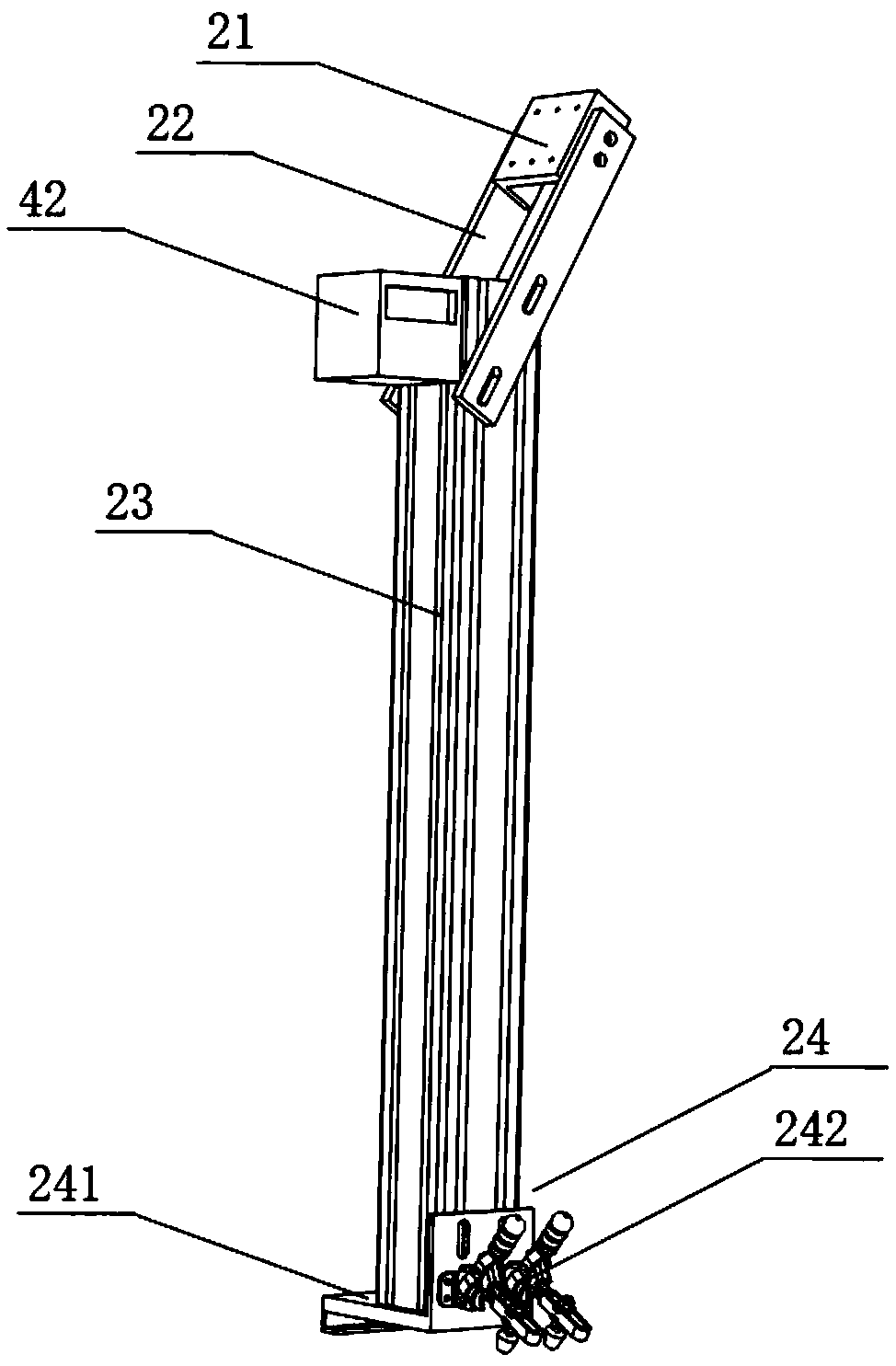 Large cylindrical part outer surface circumference measuring device and using method thereof