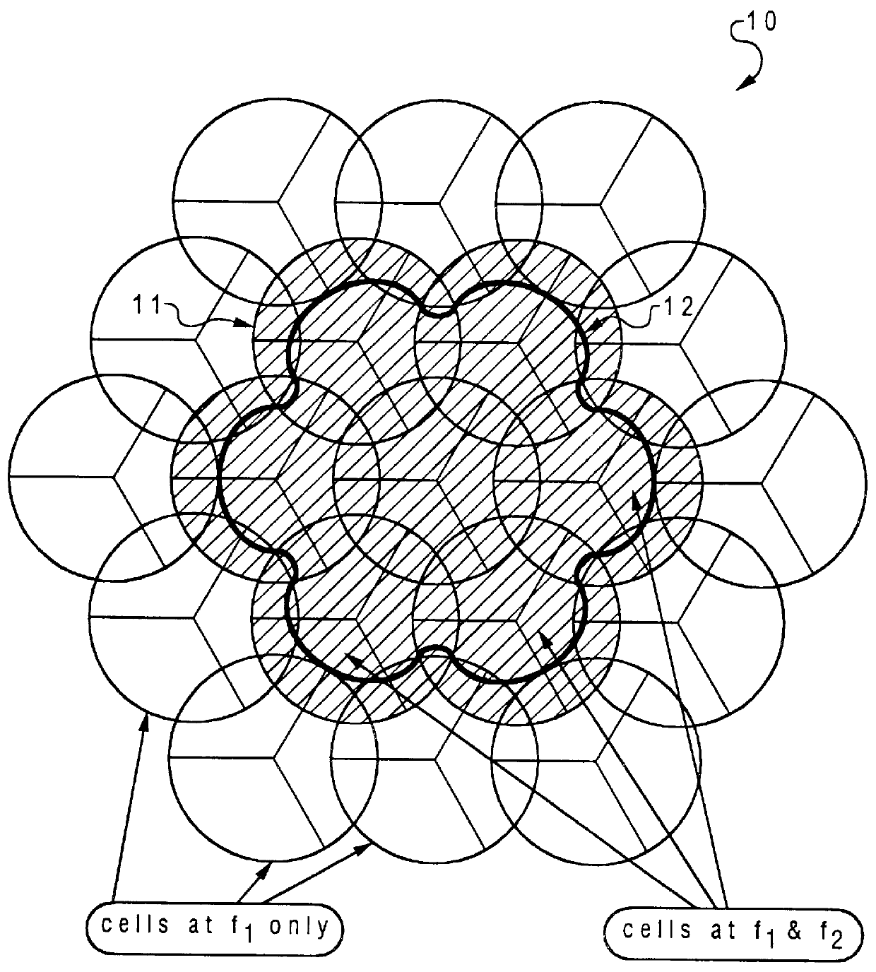 Method for extending hard-handoff boundaries within a mobile telephone communications network