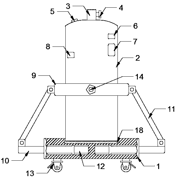 Hydrogen storage tank for electrolysis water hydrogen production based on solar power generation