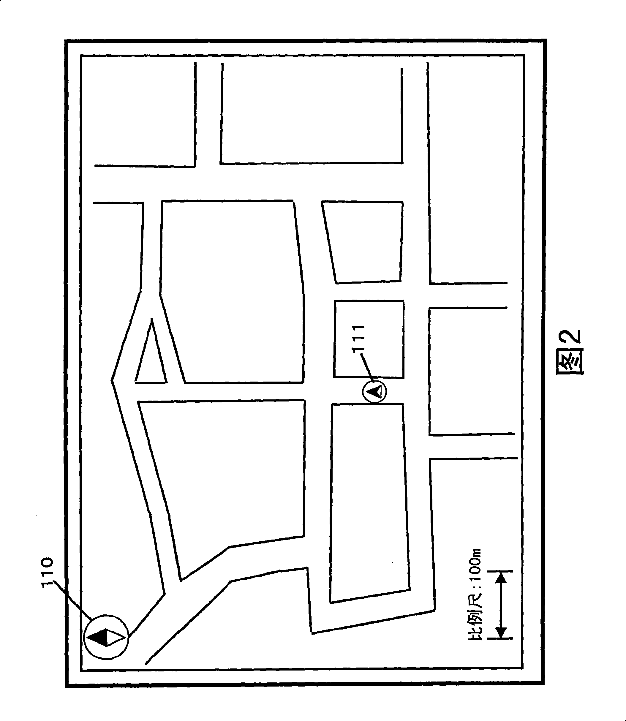 Map displaying device