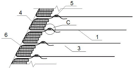 Oil tank reinforced earth protective body and construction method thereof