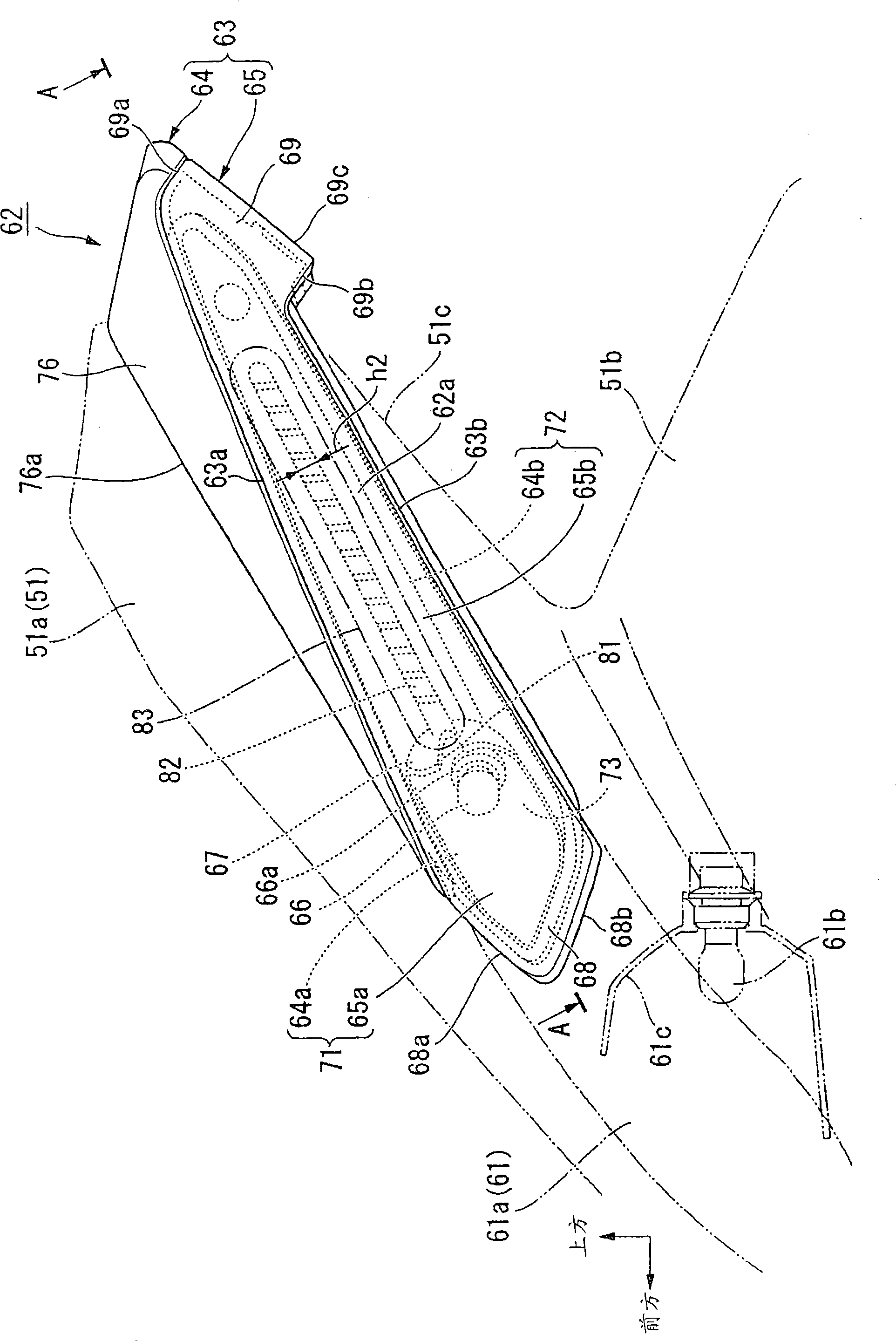 Illuminator structure for vehicle