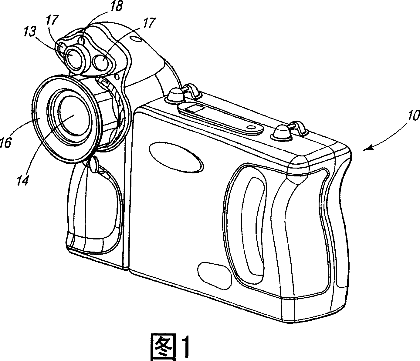 Camera with visible light and infrared image blending