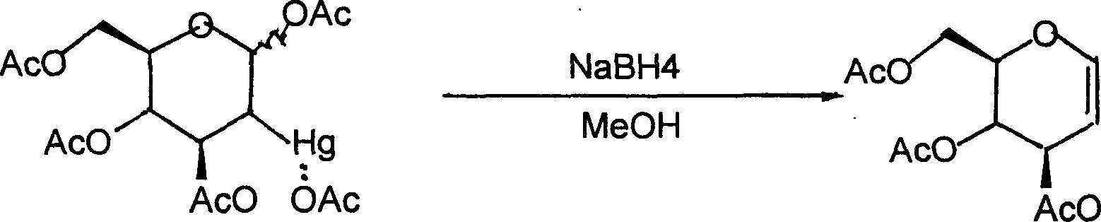 Method for preparing acetylated glucal