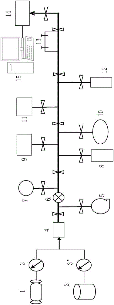 Rare gas all-component content online analysis method