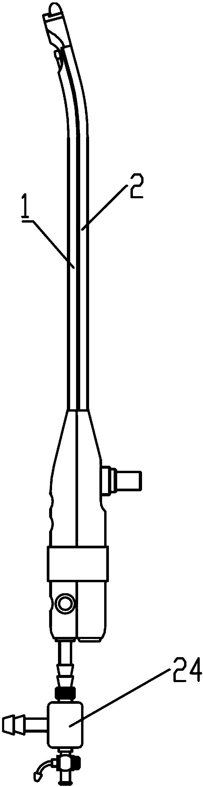 Visual surgical assembly and corresponding endoscope