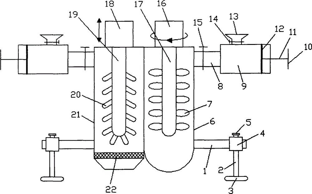 Powder and liquid medicine applying device used for chest surgery