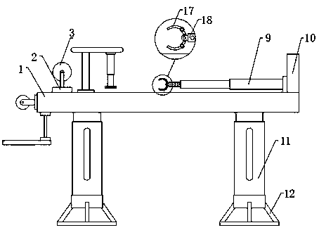 Ironing and fixing device for producing glass fiber woven mesh cloth