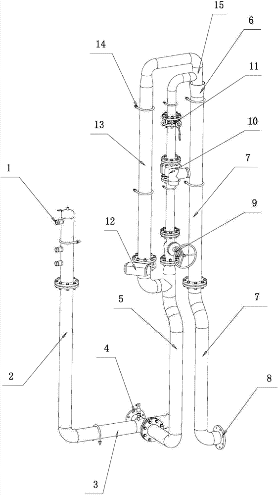 Siphon breaking and concentrated water discharging device for reverse osmosis membrane host