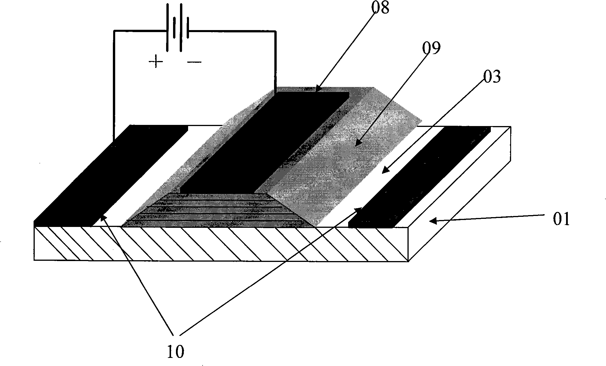 Single-face metallic waveguide Terahertz quantum cascaded laser and production method thereof