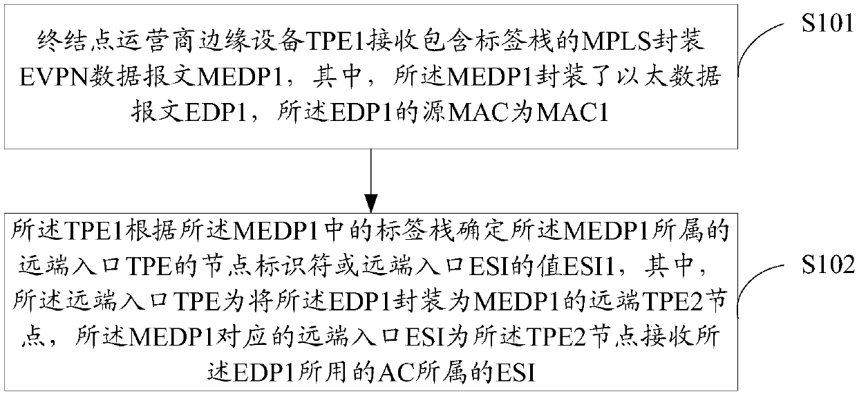 Data message forwarding method and device