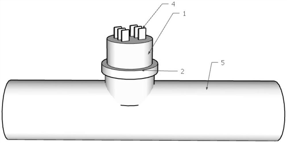 Intermediate frequency furnace water temperature detection packaging temperature measurement assembly