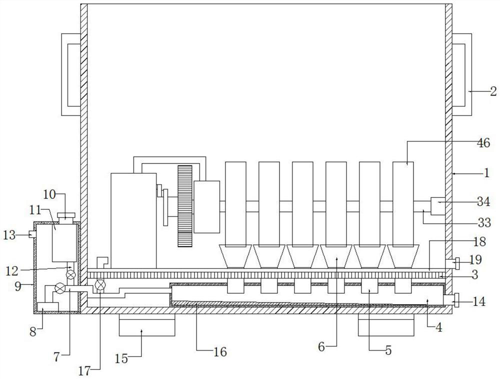 Waterwheel mechanism-based foot bath device for removing dead skin in toe gaps