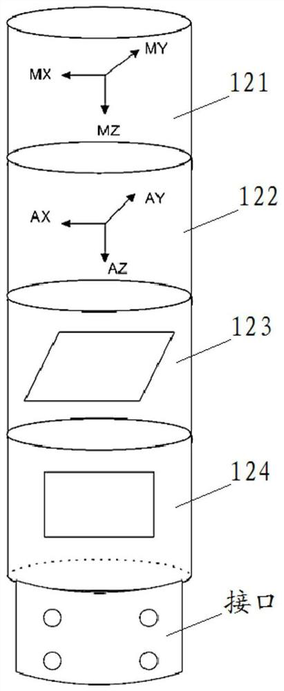 Underground exploring tube and three-component magnetic survey system