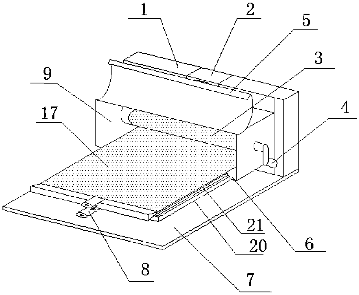 Convenient-to-expand winding and storage device for drawing paper