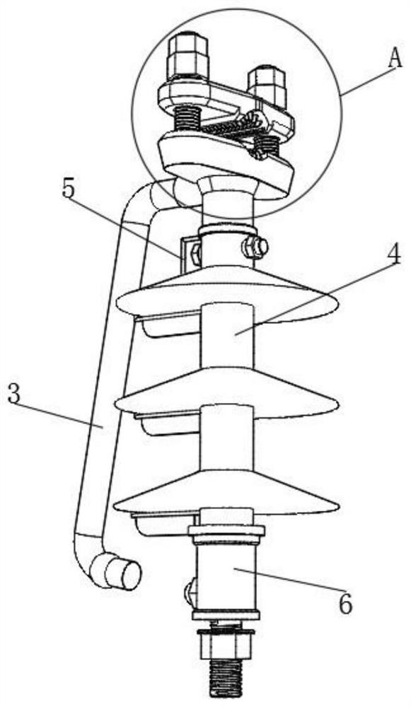 Column type porcelain insulator with protection function