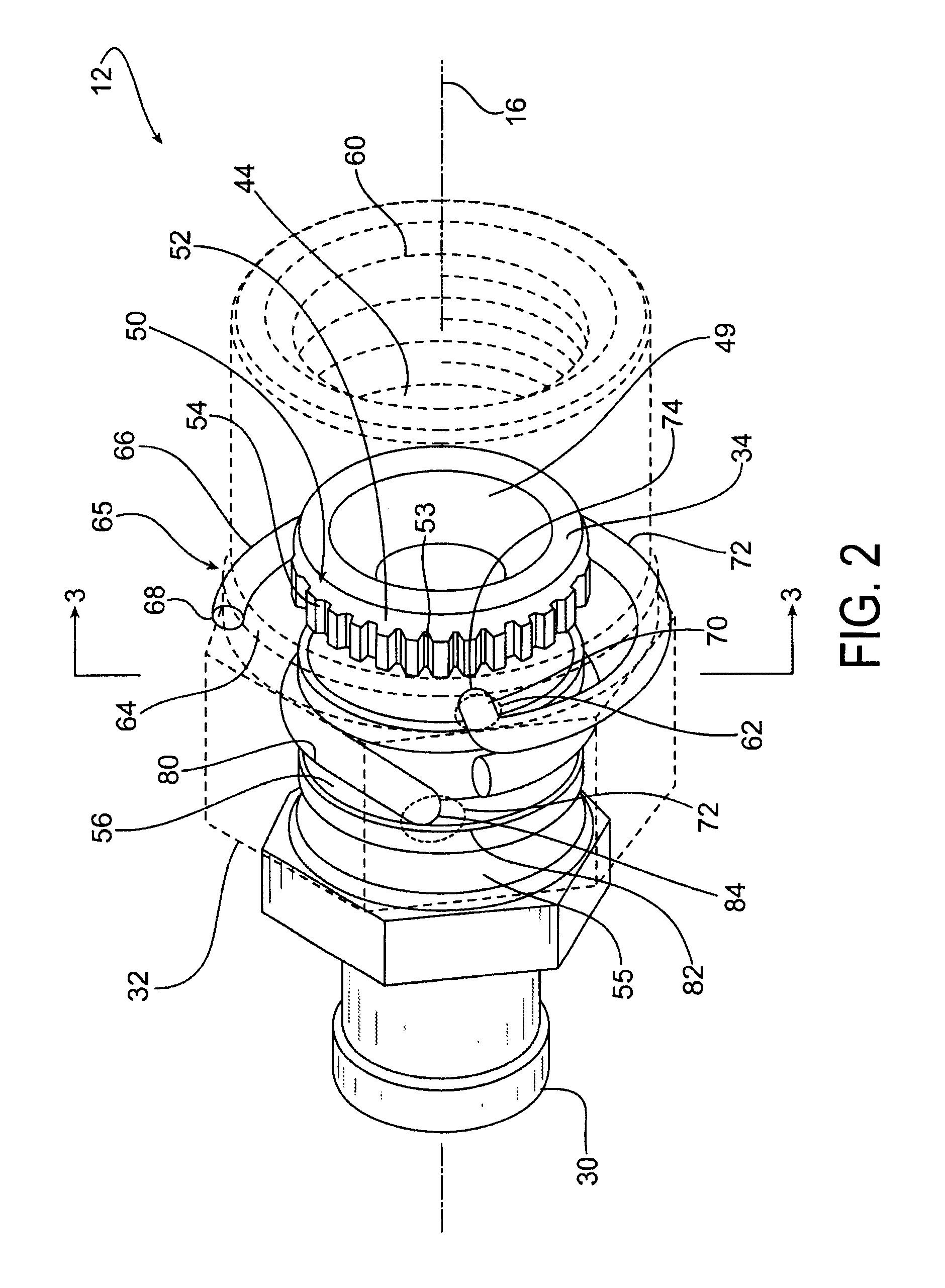 Lockwireless anti-rotation fitting