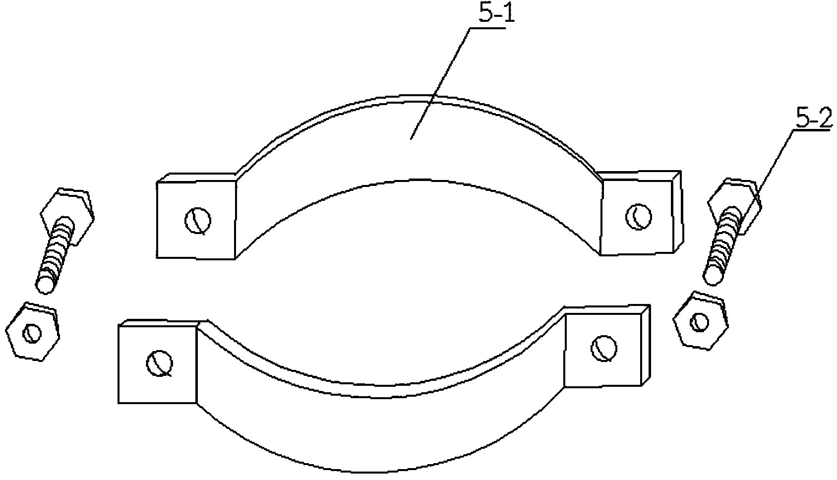 Eccentric compression column non-unloading strengthening testing device