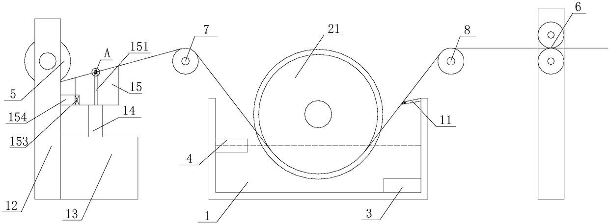 Oiling device of elasticizer