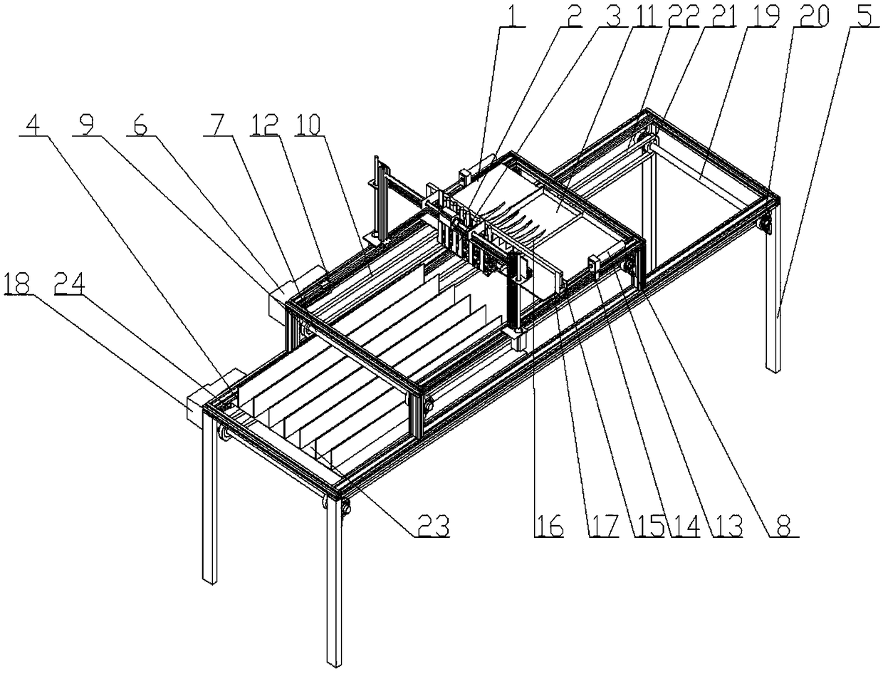 A stacked multi-standard hole tray seedling transplanting device